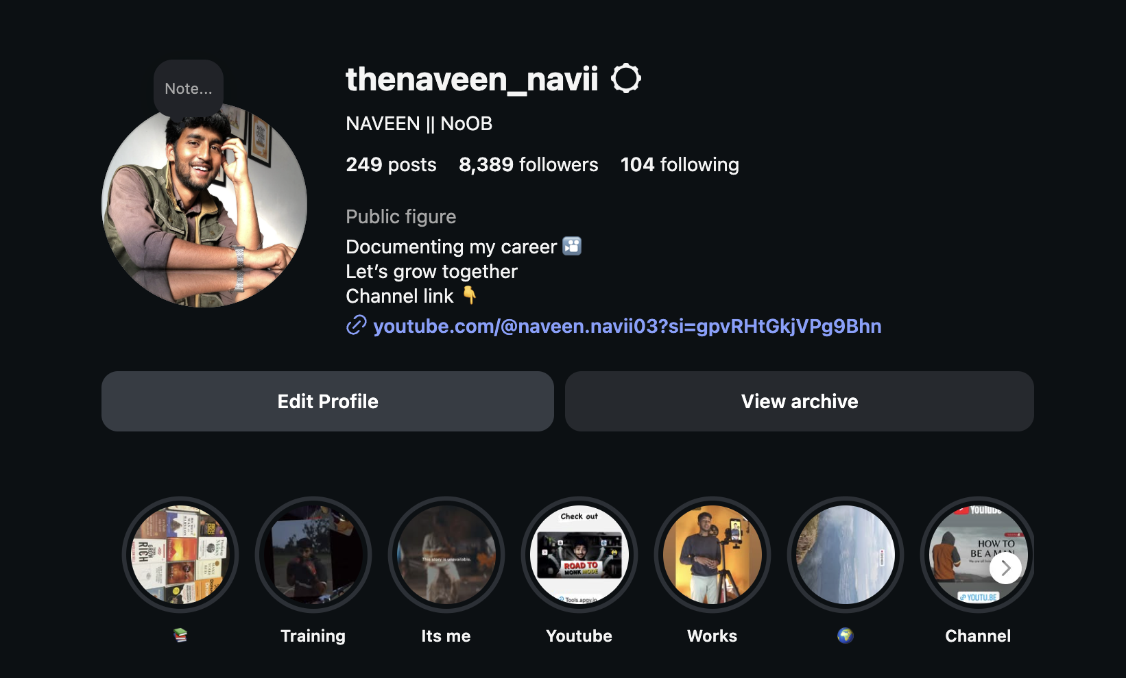 8k+ Followers in Instagram